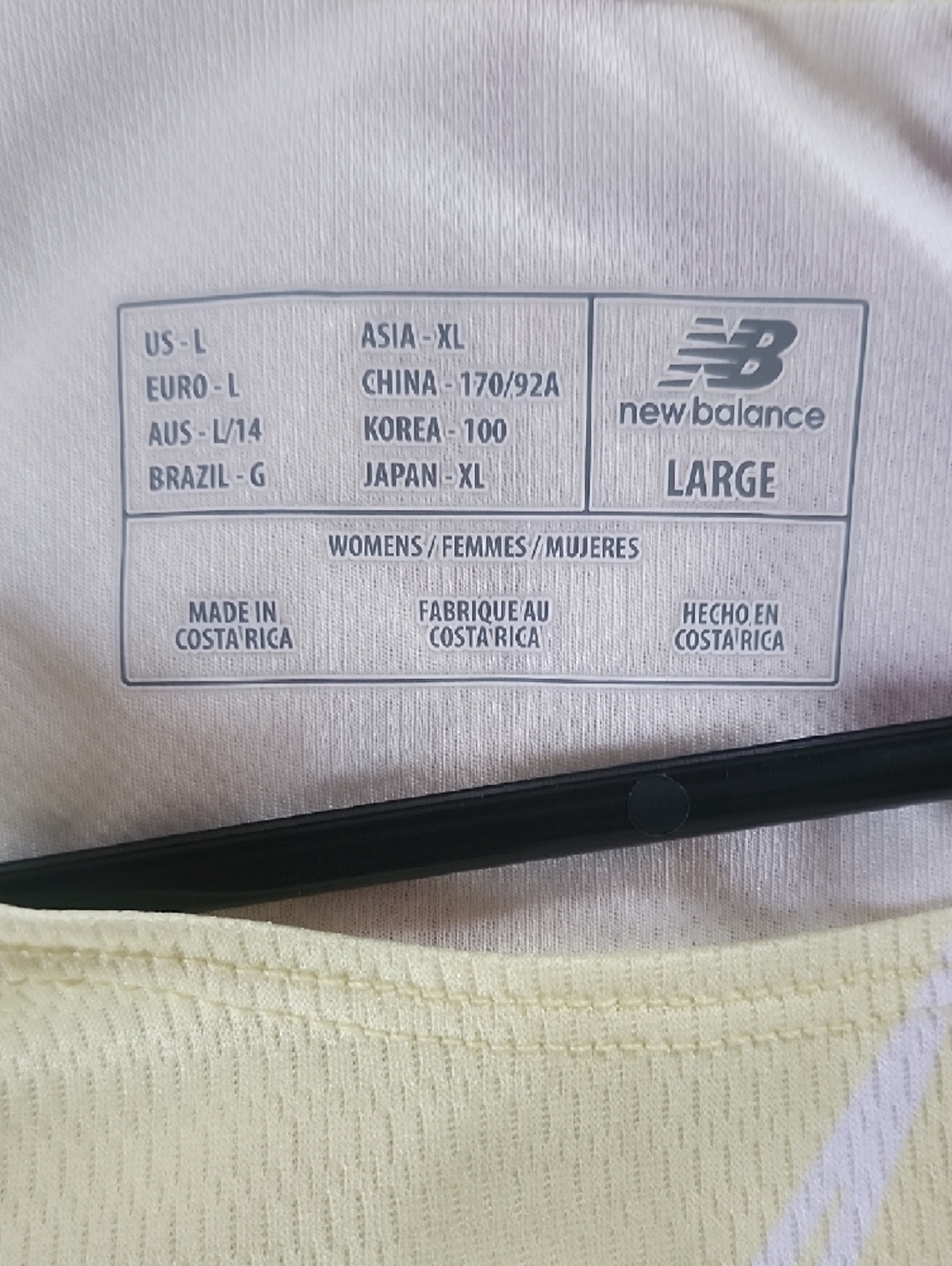 New Balance Pale Yellow Tank with Coral Nationals Outdoor Logo - Picture 6 of 6